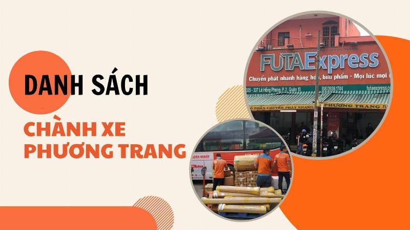 Giao diện minh họa của một website hoặc ứng dụng tìm kiếm nhà xe/chành xe để gửi hàng, tập trung vào tuyến đi Đà Lạt